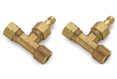 Teleflex HF5518 Hynautic Hydraulic Fitting 3/8T X 3/8P Brass Vertical Bleeder Tee 2-Pack