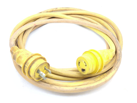 Marinco 25PCM 25PCM2 Boat RV Marine 30 AMP 125 VOLT 25' Yellow Shore Power Cable Cordset