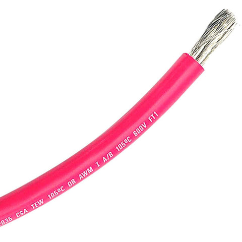 Marine Grade 4 AWG Stranded Tinned Copper Battery Cable Boat Wire RED Baron By the Foot