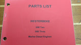 Westerbeke 037115 Genuine OEM 20B Two 30B Three Marine Diesel Engines Parts List