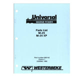 Westerbeke 200142 Edition 1 M-25/M-25XP Universal Marine Power Part List Service Manual