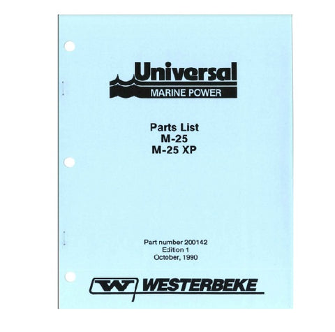 Westerbeke 200142 Edition 1 M-25/M-25XP Universal Marine Power Part List Service Manual