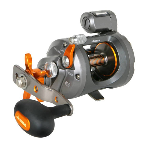 Okuma CW-203D Cold Water Star Drag RIGHT Hand Line Counter Fishing Reel