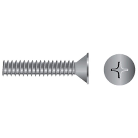 Marine Grade 6-32 X 1/2" Stainless Steel Flat Head Phillips Machine Screw Fasco Fastener MP0755 0755MP 20-Pack