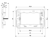 Vimar 16713 Idea VMV71303 VMV71613 Gray 4.64” X 2.96” 3-Module Switch Mounting Frame with Screw