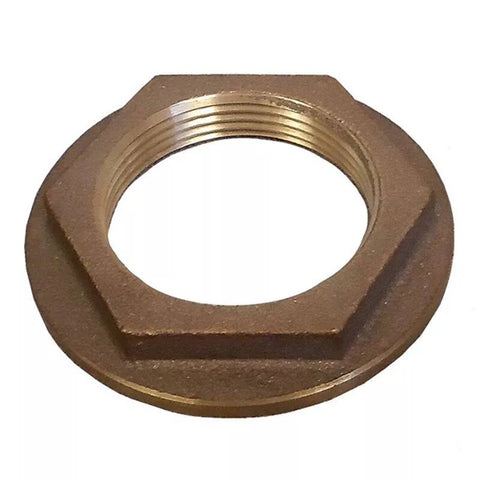 Buck Algonquin 00THN150 Marine 1-1/2" Solid Bronze Spare Replacement Flanged Thru-Hull Lock Nut with Set Screw Hole