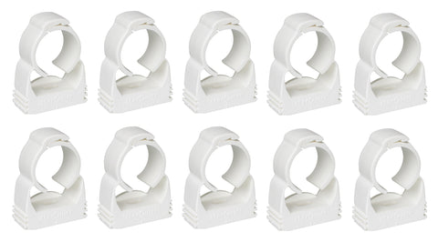 Walraven 0855018 BIS starQuick  SQ-17 3/8"-5/8" 16-20mm Self-Locking White Polyamide Pipe Clamp 10-Pack