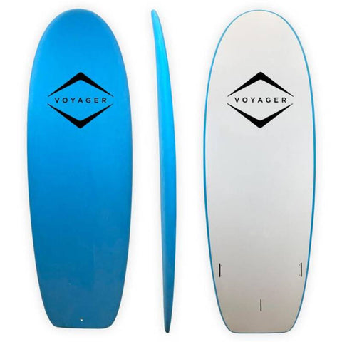 Voyager WMVOYWAKE5.4BL Blue 5'4" 50/50 Softy Soft Top Surfboard Wakesurf Board 20339883