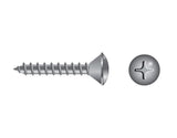 Marine Grade #8 X 1" Stainless Steel Oval Head Phillips Tapping Screw Fasco Fastener MP0586 0586MP 10-Pack