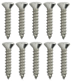 Marine Grade #8 X 1" Stainless Steel Oval Head Phillips Tapping Screw Fasco Fastener MP0586 0586MP 10-Pack