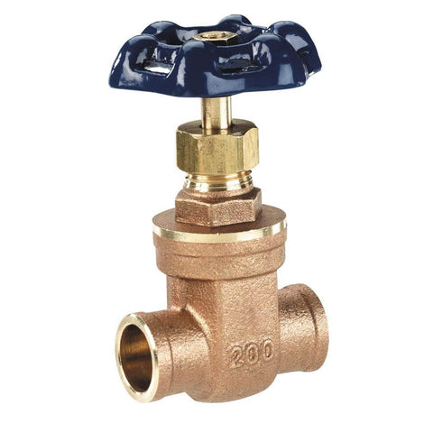 Nibco N00126A SI-8 Solid Bronze 1" Solder On Gate Valve with Hand Wheel