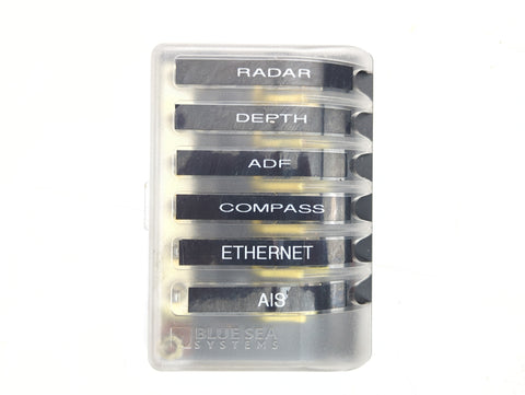 Blue Sea System 5018 Marine 6 Circuit without Negative Bus ST Glass Fuse Block