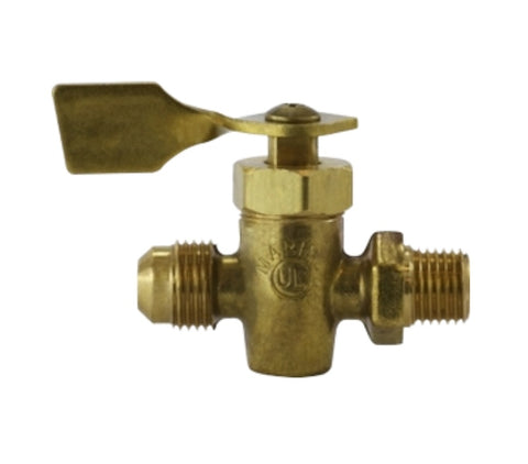 Midland Metal 46-429M 46429M Brass 1/4" Male Pipe X 3/8" Flare Solid Bottom Fuel Valve