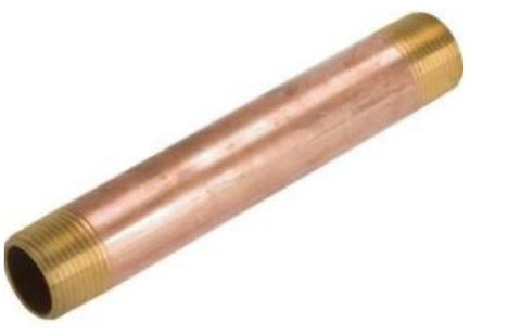 Midland Metal 40-090 40090 3/4” X 6” Red Brass Pipe Fitting Plumbing Nipple