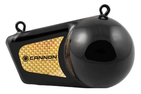 Cannon 2295190 Black with Gold Prism Vinyl Coating 12 lb. Downrigger Trolling Flash Weight