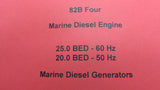 Westerbeke 040000 Genuine OEM 82B Four Diesel Engine 25.0 20.0 BED Generator Parts List - Second Wind Sales