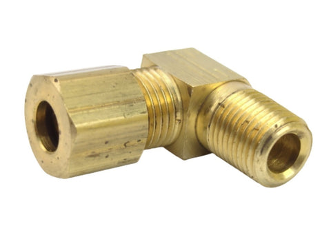 Midland Metal 18-225B 18225B Barstock 1/4” COMP X 1/4” MIP 90° Brass Male Elbow Fitting