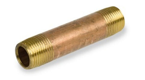 Midland Metal 40-086 40086 3/4" X 4" Red Brass Pipe Fitting Plumbing Nipple