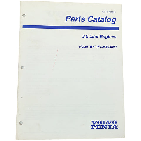 Volvo Penta 7797490-5 Genuine OEM 3.0 Liter Engine Model BY Parts Catalog Service Manual