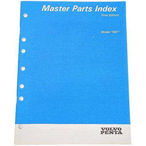 Volvo Penta 7796800-6 Genuine OEM Final Edition Master Parts Index Model MD Service Manual