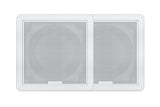 Fusion FM-F77SW Marine FM Series White Grille Square 7.7” 200W Flush Mount Pair Speaker
