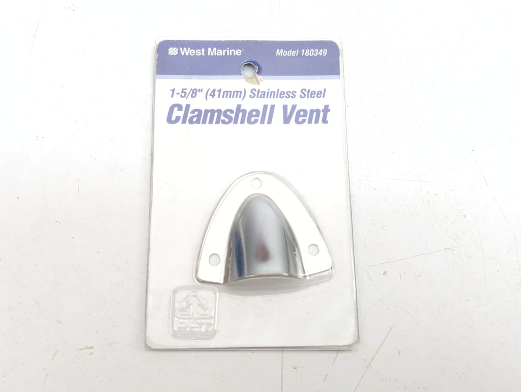 West Marine 180349 Stainless Steel 15/8" X 13/4" Mini Clamshell Vent