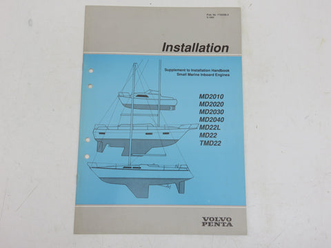 Volvo Penta 7735356-3 Genuine OEM MD2010 MD22 TMD22 Series Service Manual Installation Handbook