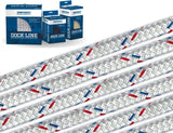Samson Rope 604040003061 Harbormaster White Nylon 5/8" X 30’ Premium Double Braid Dock Line with Eye Splice