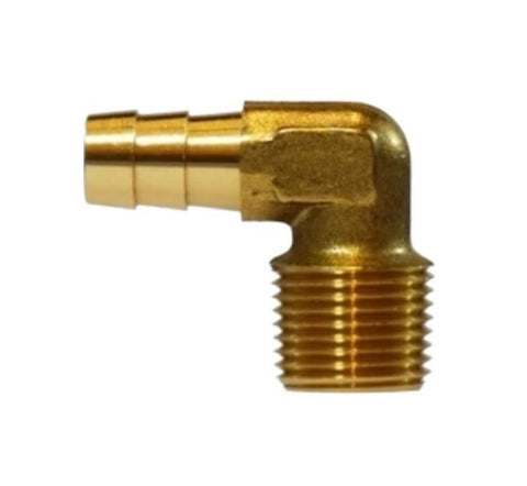 Midland Metal 32-313 32313 Brass 3/4" Hose Barb X 1/2" NPTF 90° Adapter Fitting