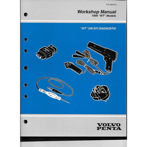 Volvo Penta 3850078 Genuine OEM 1999 WT GM EFI Diagnostic Workshop Service Manual