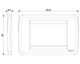 Vimar 16763.16 Idea Rondò 4.83” X 3.22” Glossy Black Technopolymer 3-Module Switch Cover Plate