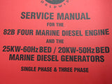 Westerbeke 040485 Marine Diesel Engine Generator 82B-Four 25KW-60Hz Service Manual - Second Wind Sales