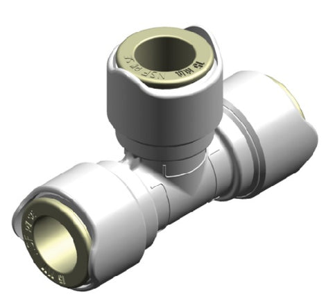 Whale WX1502 Marine 15mm Union Tee Quick Connect Plumbing Fitting WX1502(B)