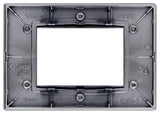 Vimar 20653.C13 Eikon Anthracite 4.7” X 3.3” 3-Module Classic Cover Plate Frame