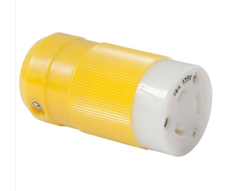 Marinco 205CRC Marine Yellow Nylon 20A 125V Female Shore Power Plug Connector