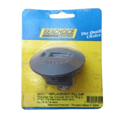 Seachoice 32541 Model 3210 Fiberglass Deck Fuel Fill Cap with O-Ring and Chain