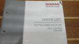Nissan Marine Genuine OEM Parts List For NSD 40B/50B & 70B/90B Outboard Motors