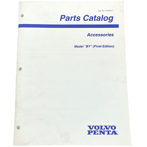 Volvo Penta 7797540-7 Genuine OEM Final Edition Accessories Model BY Parts Catalog Service Manual