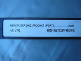 Mercury Marine MU-V109 Mercruiser 2002 Product Update Video Manual - Second Wind Sales