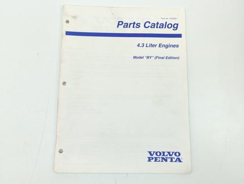 Volvo Penta 7797500-1 Genuine OEM Final Edition 4.3 Liter Engine Model BY Parts Catalog Service Manual