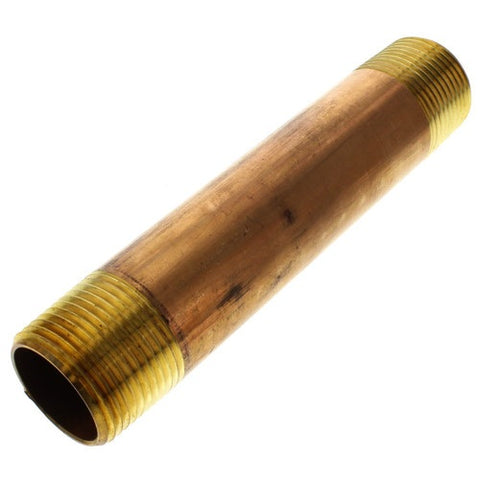 Midland Metal 40-128 40128 1-1/4" X 5-1/2” Red Brass Pipe Fitting Plumbing Nipple
