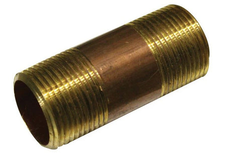 Midland Metal 40-101 40101 1” X 2” Red Brass Pipe Fitting Plumbing Nipple