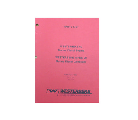 Westerbeke 13316 Genuine OEM 60 Diesel Engine WPDS 20 Generator Parts List - Second Wind Sales