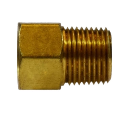 Midland Metal 12-044 12044 Brass 1/4" Female Inverted Flare X 1/4" MIP Male Adapter Fitting
