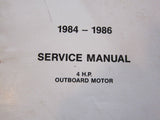 Mercury Mariner OB 4126 Genuine OEM Force 4 HP Outboard 1984-1986 Service Manual - Second Wind Sales