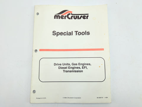 Mercury MerCruiser 90-806737 Genuine OEM Drive Units Gas Diesel Engines EFI Transmission Service Manual