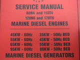 Westerbeke 47069 Marine Diesel Engines 80N4 110T4 Generators 45KW 55KW Service Manual - Second Wind Sales