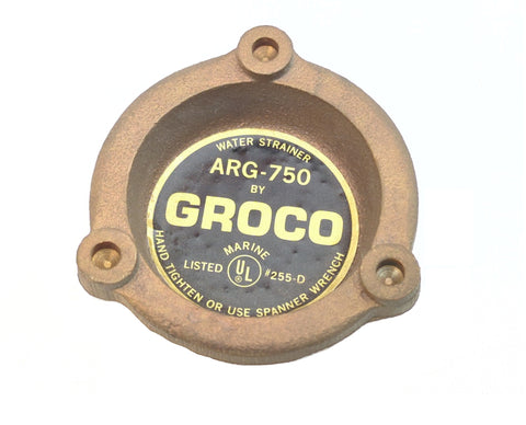 Groco ARG-751 ARG 750 1000 1250 Series Raw Water 3/4" Bronze Casting Less Label Strainer Cap