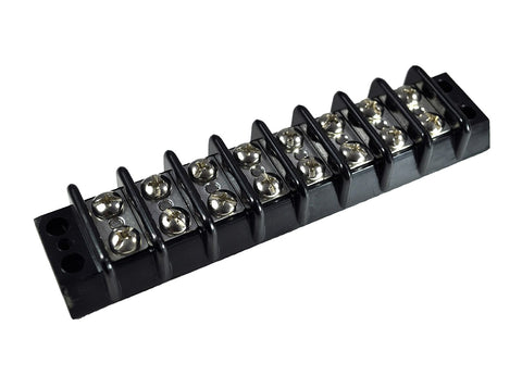 Cole Hersee M-428 Individual Feed 8-Gang Terminal Block with Nickel Plated Brass Links