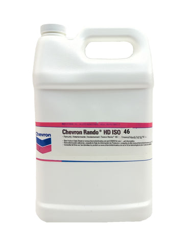 Chevron Rando HD ISO 46 Marine Anti Wear Premium Base Industrial Hydraulic Oil Fluid